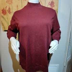 Old Navy Women's Burgundy Turtleneck Sweater